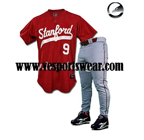 Plain sublimated custom blue baseball shirt jersey