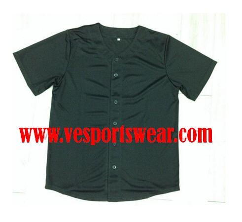 pure black baseball jersey