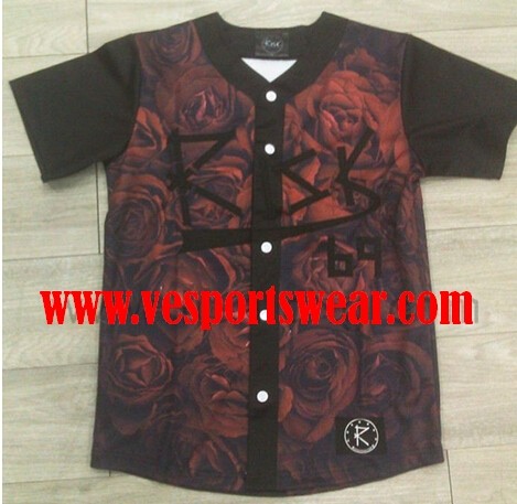 wholesale flower baseball jersey