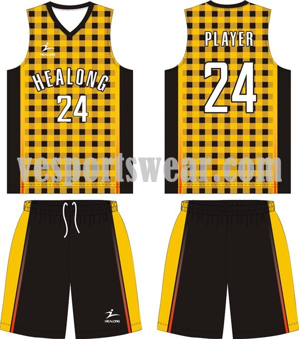 Youth basketball uniforms reversible