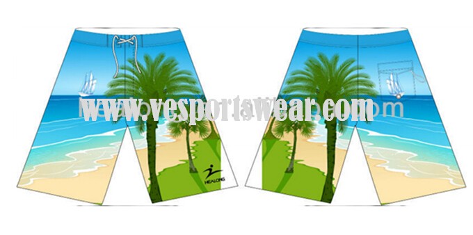 colorful dye sublimation customized board short