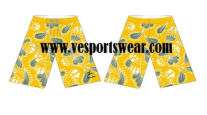 full custom design digital print board shorts