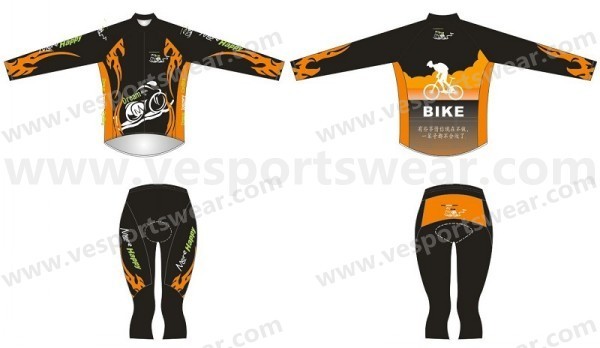 Custom cycling clothing of sublimation printing