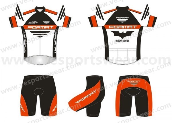 Custom youth cycling jersey with sublimation print
