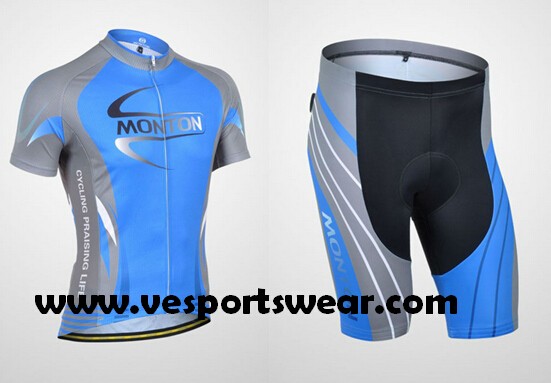 cool blue mens short sleeve cycling sets