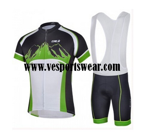 fashion green short sleeve cycling sets