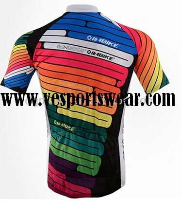 mens rainbow short sleeve cycling sets
