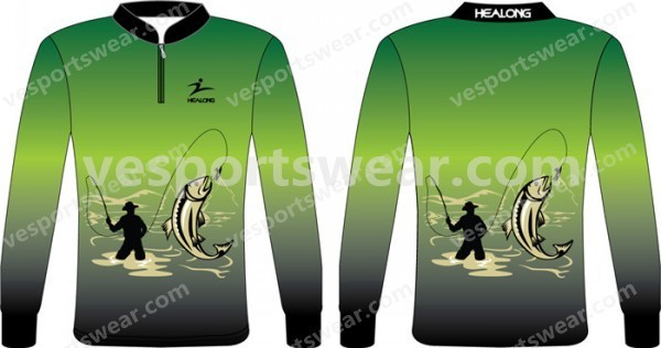 Custom sublimation printed fishing shirt