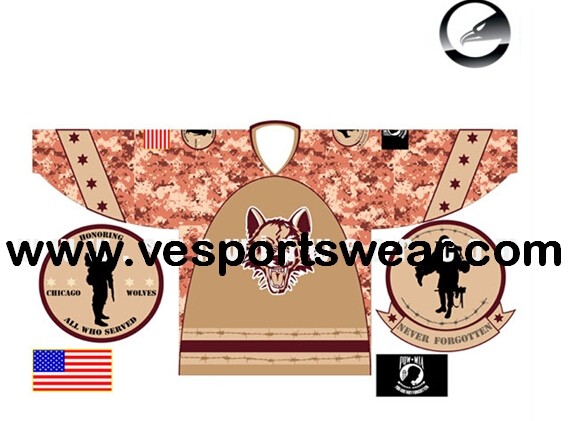 Hot 2014 new sublimated print ice hockey shirts