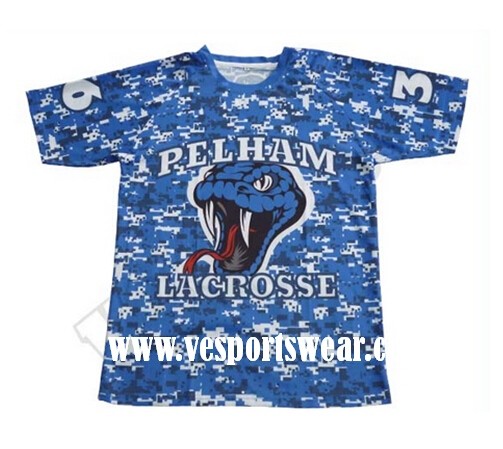 hot sale blue sublimation lacrosse jerseys