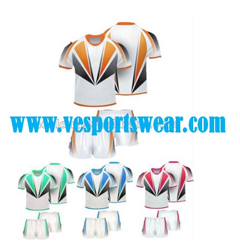 New arrive stylish colorful school rugby jersey