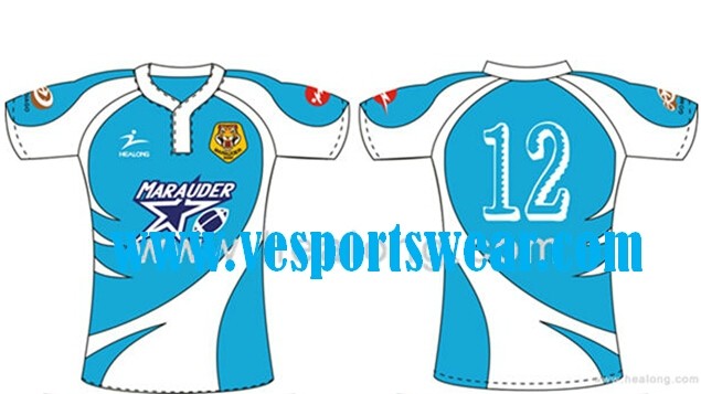 Oem school high class sublimation rugby shirt
