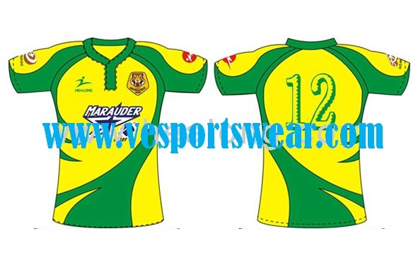 Oem school sublimation rugby jersey