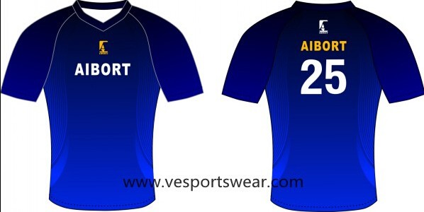 blue stripe sublimation soccer uniform