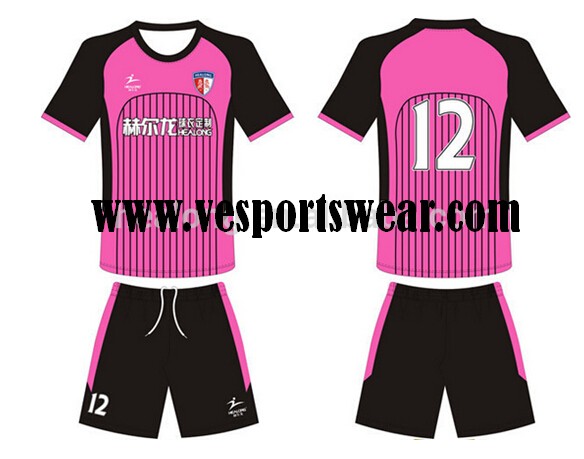 100% polyester printing custome soccer uniform