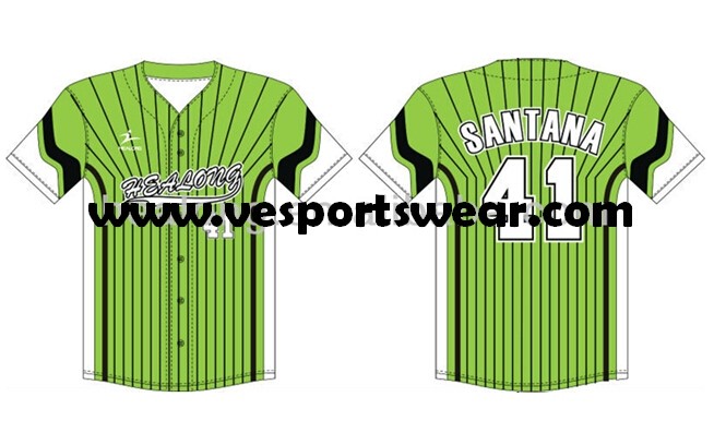 Digital printed youth softball jersey