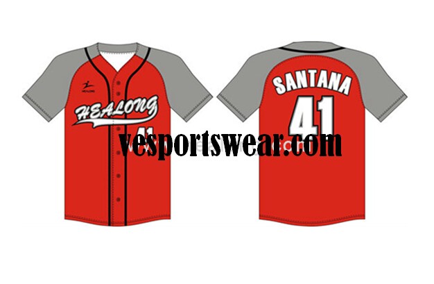 sublimated 100%polyester softball jerseys