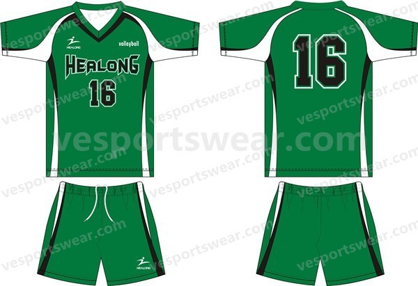 green volleyball jersey design